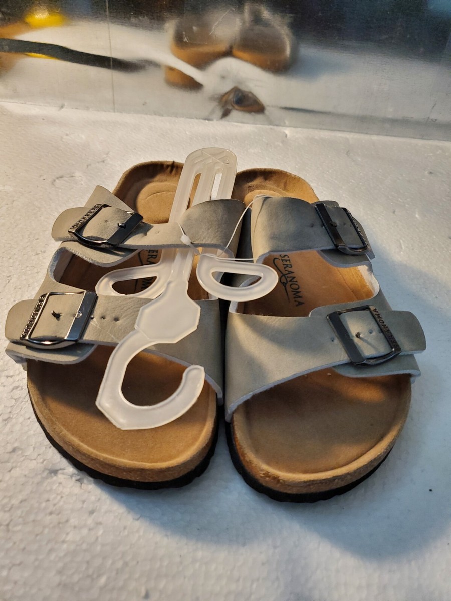 Seranoma Women's Grey Size Slip On Sandals Brand New