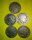 5 Buffalo Nickels 1917P-1918P-1928P-1929P-1938D-Good For The Book FREE SHIPPING