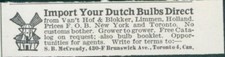 1931 Vant Hof Blokker Limmen Holland Dutch Flower Bulbs S B McCready Ad BH3