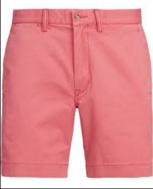 Мужское короткое поло Ralph Lauren свободного кроя, красное, 32