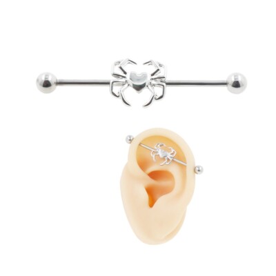 Industrial Barbell Piercing Surgical Steel Cartilage Earring Body Jewelry 14G