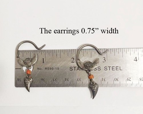 Vintage Chinese Silver Lotus Seed Pod Dangling Earrings - Picture 15 of 18