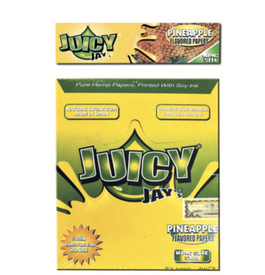 5 x Juicy Jay's PINEAPPLE Ananas Blättchen King Size Papers Zigarettenpapier 
