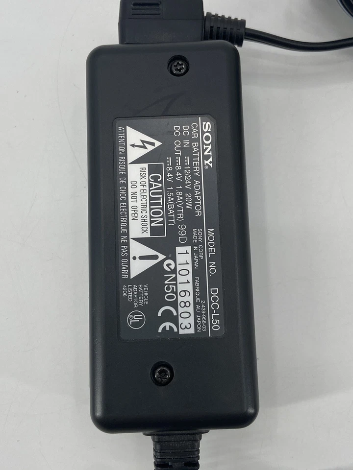 Cargador adaptador batería coche videocámara Sony DCC-L50  Foto 3 de 4