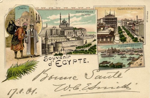 egypt, PORT SAID, Street Harbour Suez Canal, CAIRO, Mosque (1901) Postcard - Picture 2 of 3