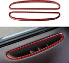 Red Real Carbon Fiber Door Air Outlet Vent Frame Trim Fits 11-23 Chrysler 300