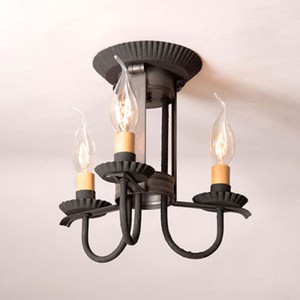 Irvins Country 3 Arm Amherst Primitive Flush Mount Ceiling Light Image Is Loading Irvins Country 3 Arm Amherst Primitive Flush Mount
