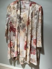 Jeff Dara Evening size 16 Floral Chiffon Dress/Jacket old money country club