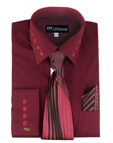 Camisa de vestir para hombre Milano con corbata y pañuelo a juego 35 - Imagen 12 de 15
