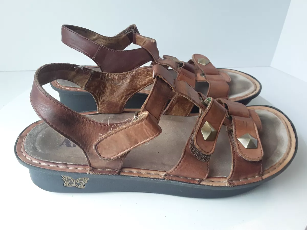 Alegria KLE 647 Kleo Cognac Tan Burnish Gladiator Sandal Women s