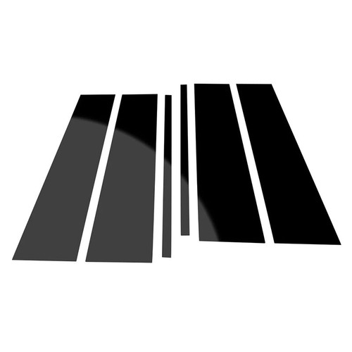 Set For GMC Yukon XL Suburban 2015-2020 Door Trim Pillar Posts Decal Cover Black - Picture 7 of 12