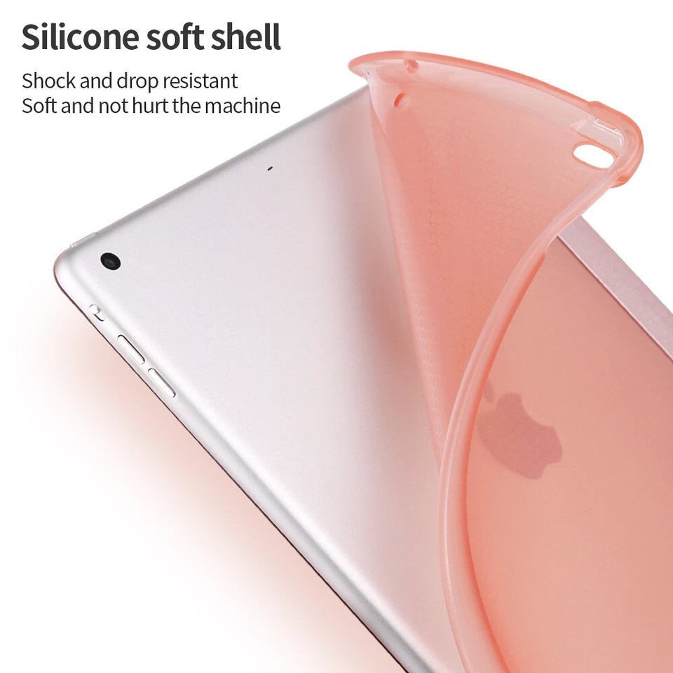 For Apple iPad 9th 8th 10.2 Pro 11 9.7 10.5 Smart Case Cover With Pencil Holder - Image 4 of 4