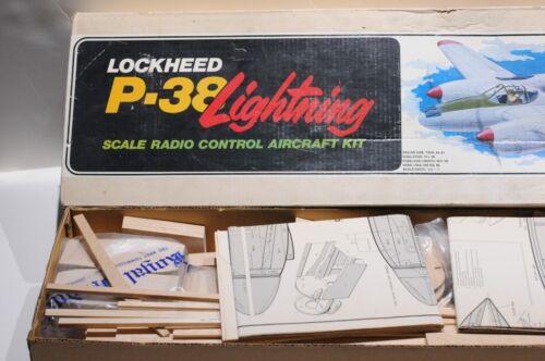 ROYAL PRODUCTS LOCKHEED P-38 KIT AEREO R/C SCALA ILLUMINAZIONE 74” APERTURA ALARE .35-.6 - Foto 2 di 11