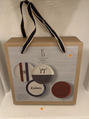 Royal Doulton Ellen DeGeneres ED Joy Beilagenteller 21 cm 4er Set Multi Geschenk (Neu)
