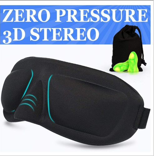 Eye Mask Soft Padded 3D Sleep Sponge Masks Cover Travel aid Rest Blindfold Shade - Picture 5 of 15