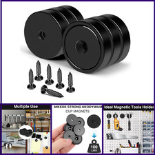 Strong Magnets with Holes, 100LB Strong Neodymium Magnets with Stainless Screws