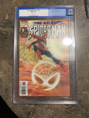 Amazing Spiderman No 1-Jan 1999 CGC 9.6 Sunburst Variant Cover Old Blue Label