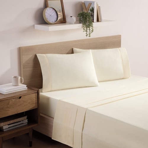 Microfiber Flat Bed Sheets (6 Pack), Color and Size Options, Color Coded Hem - Picture 27 of 45