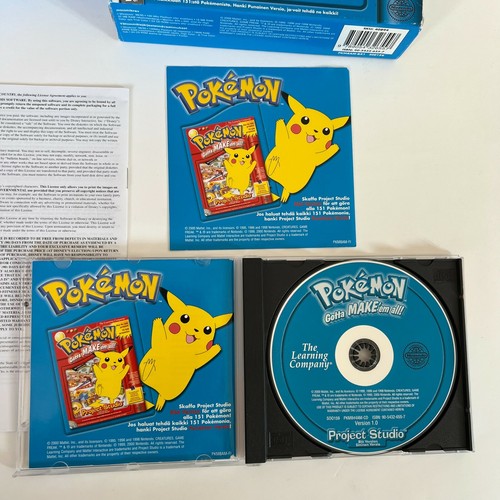 Pokemon Gotta Make Em All Project Studio Blue Version PC CD-ROM & Original Box - Picture 11 of 12