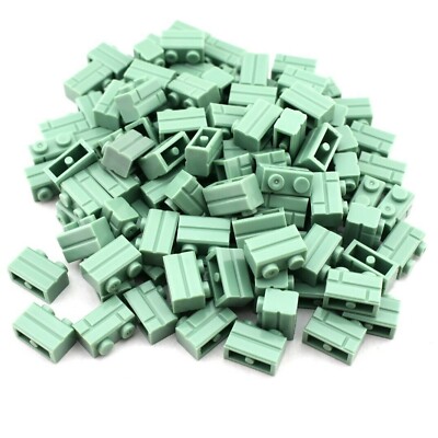 TCM BRICKS Mint Green 1X2 Brick Masonry Profile X50 Compatible Parts Pieces