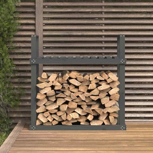 Kaminholzregal Massivholz Kiefer Brennholzregal Regal mehrere Auswahl vidaXL - Bild 10 von 73