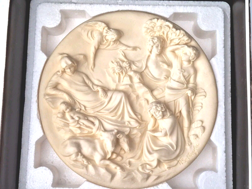 VTG Studio Dante di Volteradici The Nativity Christmas Plate Signed Santangela - Picture 5 of 13