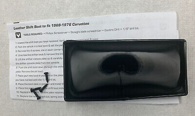 New Black Leather 68-76 Corvette w/3 or 4 speed Console Shifter Boot 