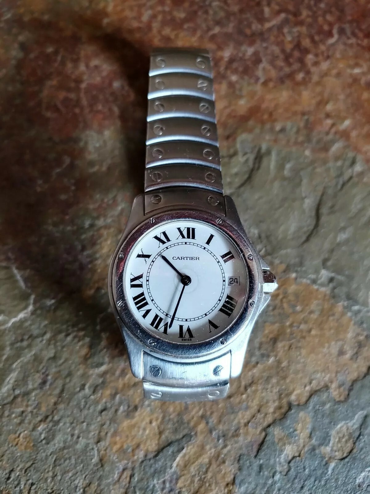 Cartier Santos Ronde 1920-1 Stainless Steel Automatic Date Watch-image