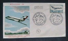 Enveloppe Premier jour Poste Aérienne N° 42 Mystère 20 Oblitéré le Bourget 1965