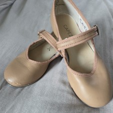 Capezio Tele Tone Tap Shoes Girls Size 13M, Tan