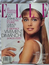 French Magazine Elle March.1987 Cover Roberta Chirko by Walter Chin
