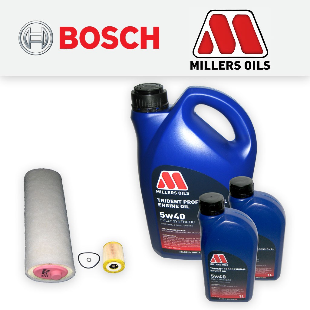 SERVICE KIT for BMW 5 SERIES (E39) 525D OIL AIR FILTERS +5w40 FS OIL (2000-2004)