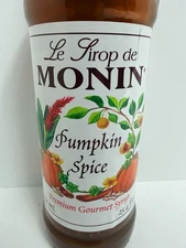 Monin Premium Pumpkin Spice Flavoring Syrup 750 ml bottle