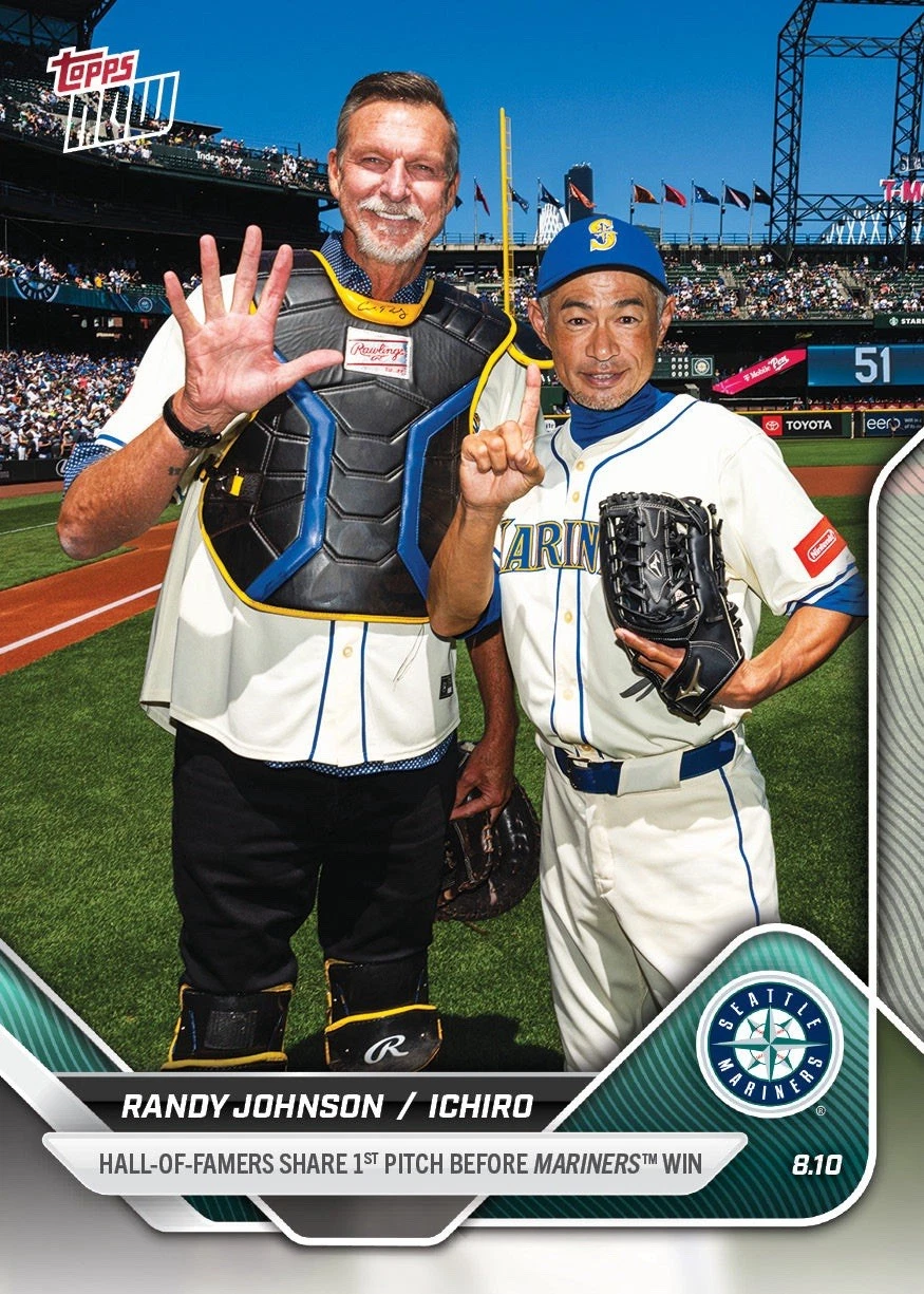 2025 Topps Now Randy Johnson & Ichiro Card #542 Seattle Mariners