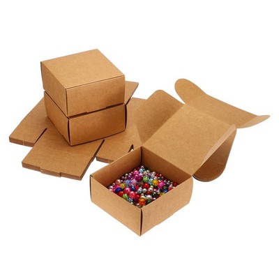 3.9x3.9x2'' Gift Boxes with Lid, 25pcs General Purpose Kraft