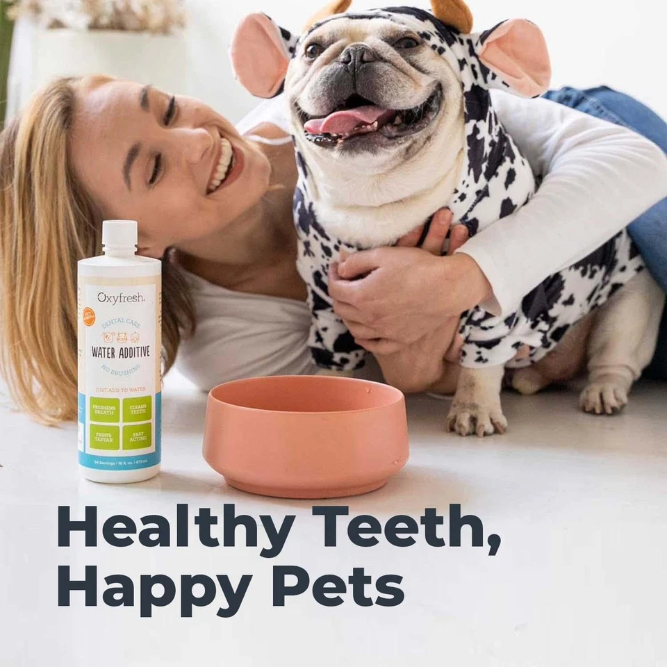 Oxyfresh Premium solución para el cuidado dental para mascotas aditivo de agua para mascotas: la mejor manera de eliminar Foto 3 de 4
