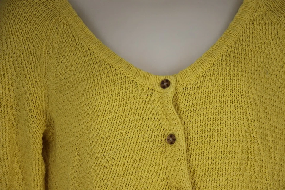 Volcom Womens Size Small Knit Cardigan Sweater Yellow - Image 2 of 4