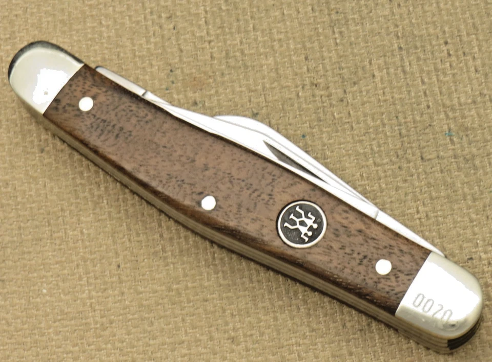 Cuchillo de colección de 1990 JA Henckels por BOKER Solingen 4 hojas asas de nogal Foto 4 de 4