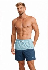 Duluth Trading Swim Trunks Men's XL 7" Inseam Blue Colorblock Shorts
