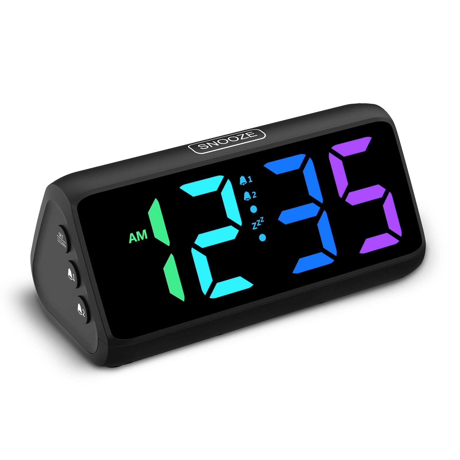 For Heavy Sleepers, Rgb Clocks Small, Black