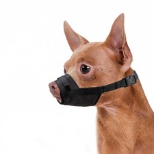 1069570872 Herrypiggy Dog Muzzle With Oxford, Breathable Dog Mouth XXS,Black 