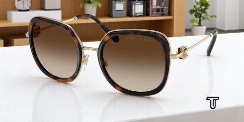 Gafas de sol para mujer Ralph Lauren RL7088 911613 marrón oscuro Habana degradado 54 mm - Imagen 1 de 2