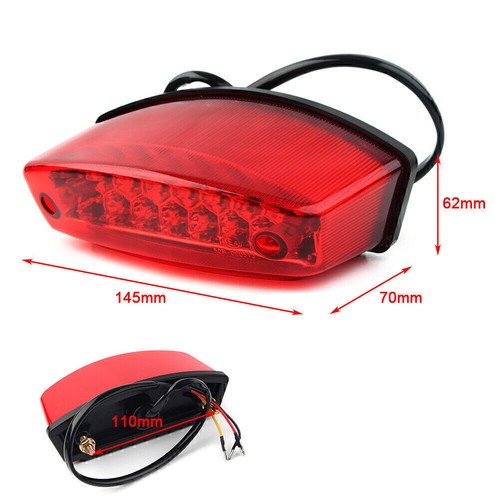 12V LED Motor Tail Brake Light License Plate Lamp fit Harley Honda Universal - Picture 11 of 11