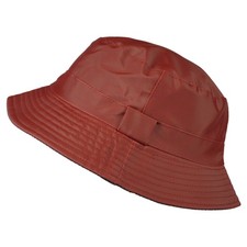 , Waterproof Bucket Rain Hat - 08-Bordeaux Red/Size L