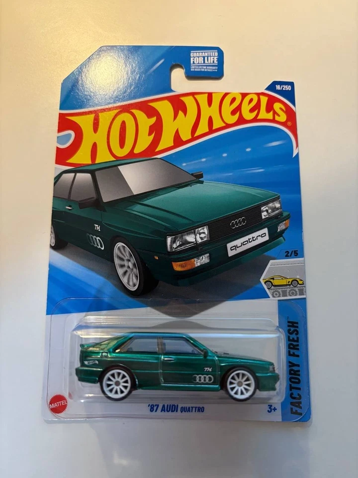 Hot Wheels '87 Audi Quattro Grün 16/250 - Super Treasure Hunt STH + Protektor - Bild 2 von 4