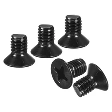 M6-1x10 Flat Head Machine Screws -25pcs -304 Stainless Steel -Black