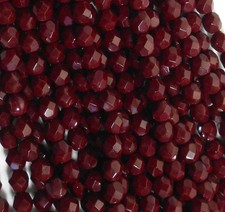 Czech Faceted Cocoa Brown Firepolish Glass Beads 6mm 25 