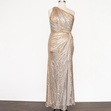 Rene Ruiz Collection - One-Shoulder Twist Front Ombre Sequin Gown
