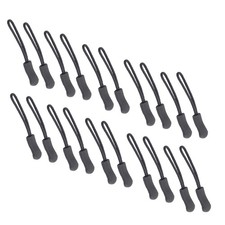 20 PCS Zipper Pulls, Dark Grey, Replacement Zip Tab, Cord Extension, Luggage