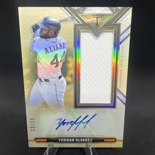 2021 Topps Triple Threads Single Jumbo Relics Gold 12/25 Yordan Alvarez, Astros